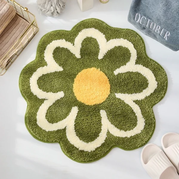 Imitation Cashmere Material Absorb Water Quick-Drying Easy-to-Clean Floor Mats